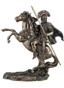 statue roman centurion on horseback