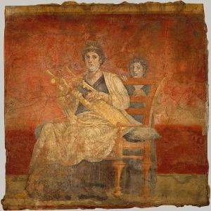 cithara woman fresco