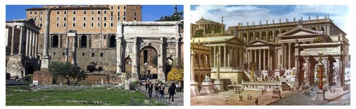 roman forum then and now