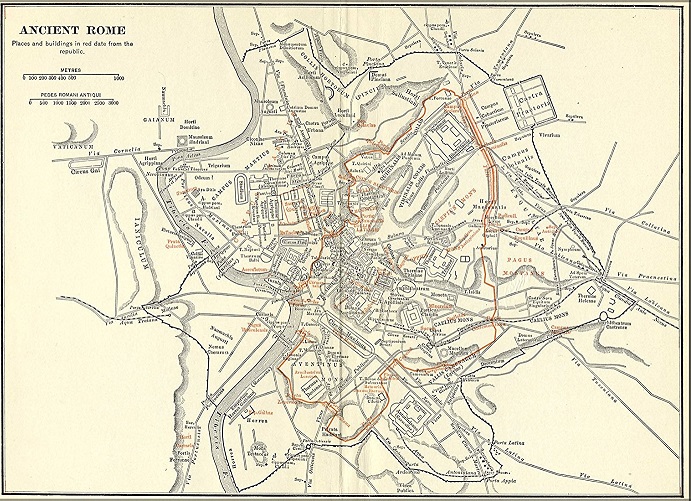 ancient rome city map