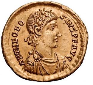 emperor theodosius coin