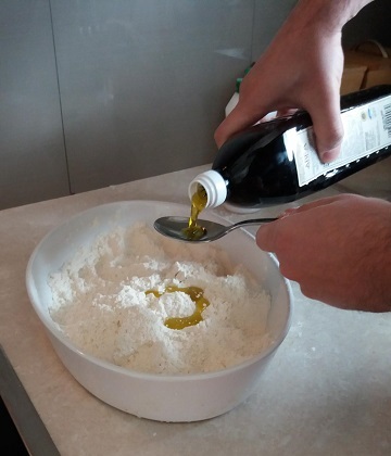 flour olive oil