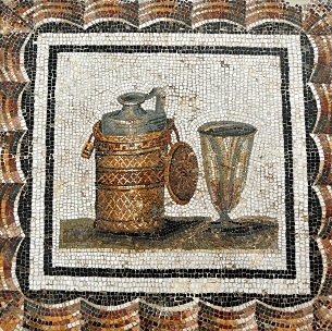 roman bottle mosaic